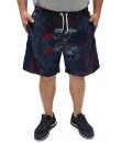 SHORT ESTAMPADO COM ELASTANO EXTRA GRANDE - VERMELHO